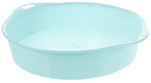 BUUNHI Gartensieb Mesh-Sieb Outdoor-Spielset Garten Sieb Gartenarbeit Zubehör Werkzeug Filter Sand Screening Maschine Boden Rosa Arbeit Gartengerät(Sky-Blue)