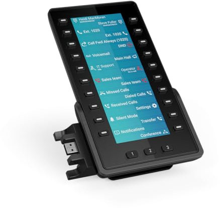 Snom D8C Erweiterungsmodul für D8xx Festnetztelefone - 6,8 TFT-Farbdisplay mit 60 programmierbaren Tasten - USB Plug-and-Play für schnurloses Telefonmanagement im Büro