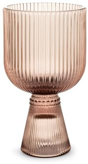 H&H, Set 6 Calici Peony Lilac, calici colorati, lilla, in vetro, 27 cl, lavabili in lavastoviglie