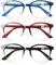 VisiWell 3 Pack Reading Glasses for Women and Men Spring Hinge Stylish Readers Black/Tortoise Readers for Men and Women (Mix Color-6, 2.00, Dioptres)