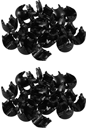 Reinscer 20 Stücke Kletter Seil Netz Kunststoff Stecker Net Schnalle Klettern Zubehör Schwarz