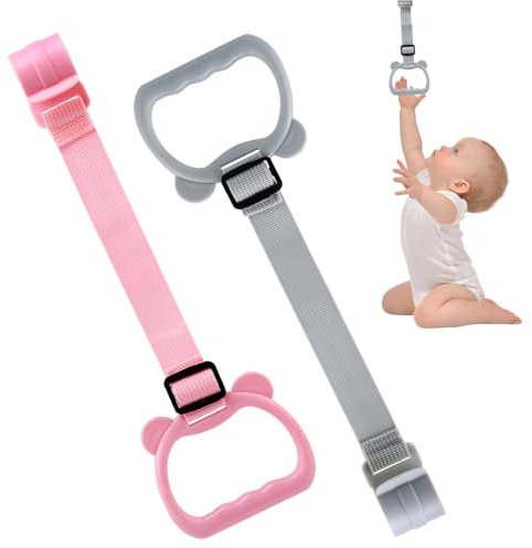 LEADSTAR Anelli Box Bambini, 2 Pezzi Maniglie Box Bambini Anelli per Culla Anelli Lettino da Campeggio Aiuta il Bambino Ganci a Imparare a Stare in Piedi per recinto Bambini Accessori-Taglia Grande
