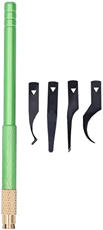 ViaGasaFamido BGA Chip Repair Blade Set Chip Rework Tool for Removing Power Supply, Chip, Shovelling Cpu Glue, Removing Strip, Removing Edges Glue, Cutting Glue (Green)