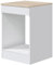 PEGANE Meuble Bas de Cuisine avec Plan de Travail pour Four Coloris Blanc Brillant/chêne Canadien - Hauteur 90 x Longueur 60 x Profondeur 60 cm