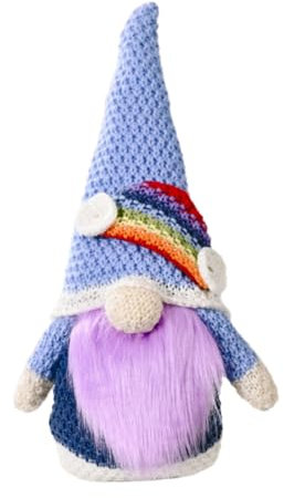 BATHVEVE 1pieza Muñeca Faceless Tejida De Arcoíris Adorno Escénico para Decoración Infantil y Juguete para Interiores y Celebraciones