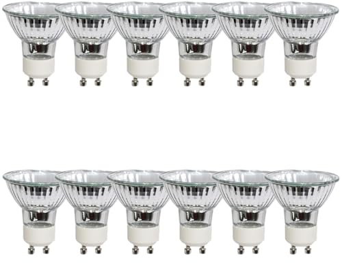 NCC-Licht 12 x Halogen Leuchtmittel Reflektor Halogenlampe GU10 35W 230V warmweiß dimmbar 35° flood 35 Watt