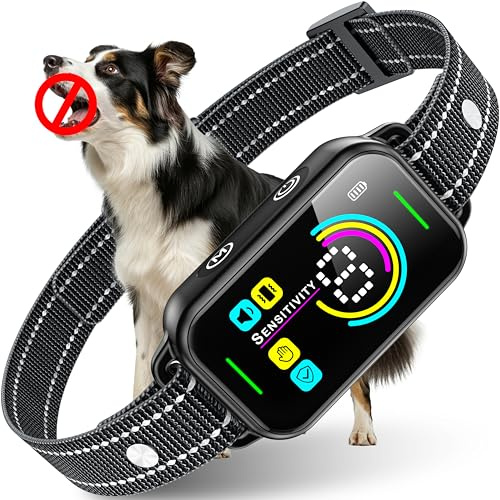 DINJOO Bellhalsband Für Große Hunde, Schwarz