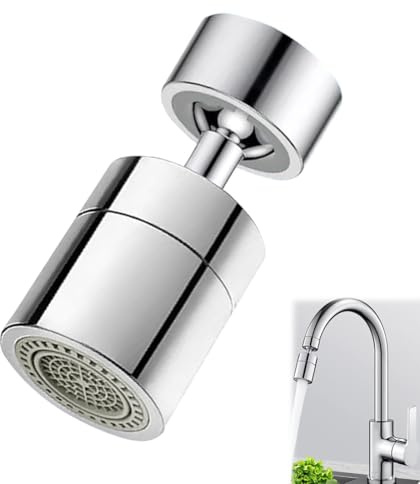 IEBTAWN 1 Pezzo 360° Girevole Rubinetto Con 2 Modalità Aeratore Filtro Anti-Spruzzo, Doccetta Estensibile A Prova Di Spruzzi, Risparmio Di Acqua, Accessorio Per Cucina E Bagno