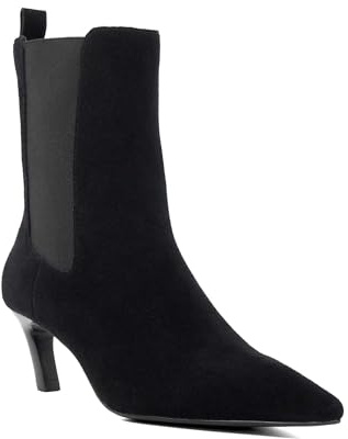 Dune London Ladies ORIE Suede Pointed Toe Slanted Heel Ankle Boots Size UK 7 Suede