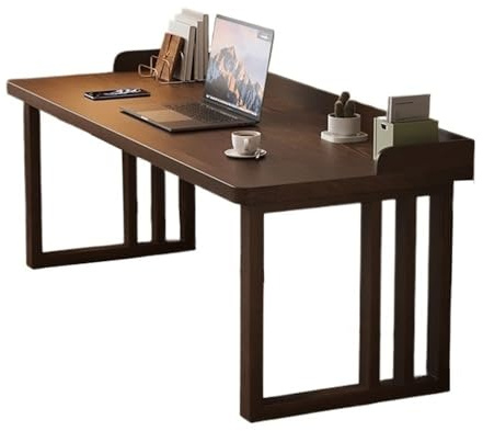ZENGXJYCQINGJIANG Gaming Desk Home Office PC Desk Workstation with Thicken Frame, Modern Simple Writing Table for, Dark Walnut(M)