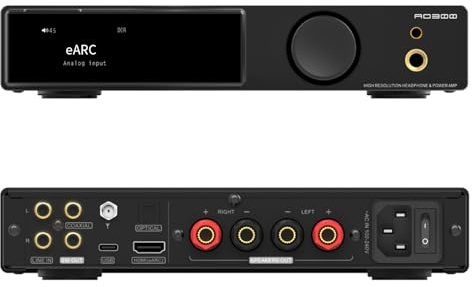 SMSL AO300 PRO DAC Amplificatore | CS43131 DAC MQA con ingressi USB/Coax/Ottico/RCA | Amp Stereo 2.1 Canali 165W MA5332MS | Cuffie Hi-Fi con uscita 4.4mm/6.35mm | Classe D Digitale Amp, Nero
