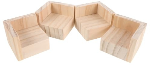 ZUNOXAZ 4 Stück Möbelbeine 3cm Erhöhung für Kinderbett Babybett Beinstützen mit Rutschfester Basis für Babypflege
