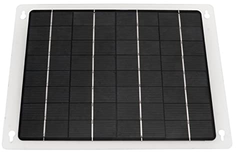 Cocoarm Panneau Solaire 20 W 12 V, Chargeur de Batterie en Polysilicium avec Deux Ports USB pour le Chargement de Camping-car et de Voiture