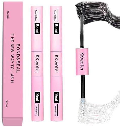 2Pcs 2-in-1 Lash Bond & Seal, Strong Hold Waterproof Latex-Based Adhesive for Individual & Cluster Lashes, Long Lasting DIY Lash Extensions