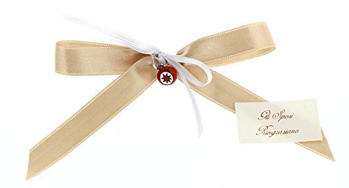 10 tarjetas de mesa de raso beige con murrina colgante y tarjeta de cristal de Murano