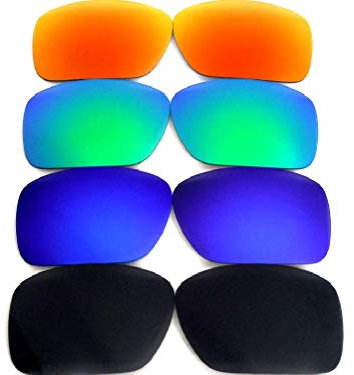 Galaxie Verres de Rechange pour Oakley Holbrook Polarisé Noir/Bleu/Violet Rouge - 4 paires couleur, Regular