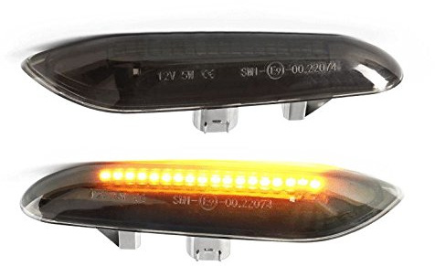 LED Seitenblinker Klar Rauchglas Schwarz Links+Rechts Set