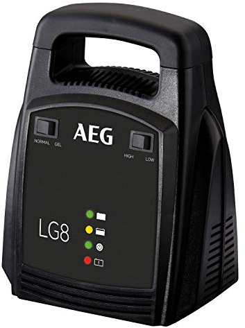 AEG Automotive 10273 Batterieladegerät, 12 V, 8 Amp, LED Anzeige, Erhaltungsladegerät