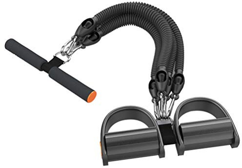 BESPORTBLE Gym Sets Multifunction Tension Rope 4-Tube Elastic Yoga Pedal Puller Band Fitness Equipment for Slimming Bodybuilding Abdominal Training (Black) Exercise Resistance Bands