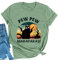 Noffish Damen Pew Pew Madafakas T-Shirt Funny Pew Pew Cat Shirt - Grün - Groß