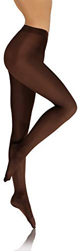 sesto senso Collants Femme Brun Opaque Lisse Microfibre 40 DEN XL Café