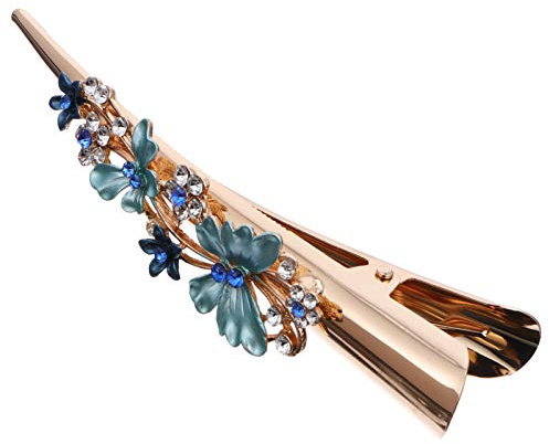 Beaupretty Große Metall Entenschnabel Haarspange Mit Vintage Blumen Design Für Alltag Party Und Stilvolles Haarstyling