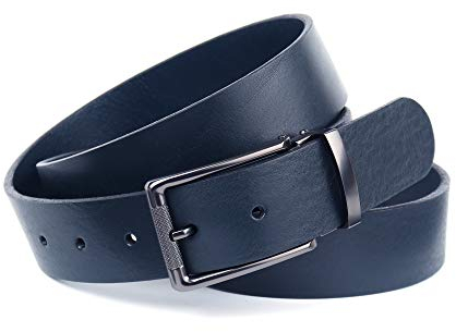 Anthoni Crown Herren Ledergürtel G rtel, Dunkelblau, 95 EU
