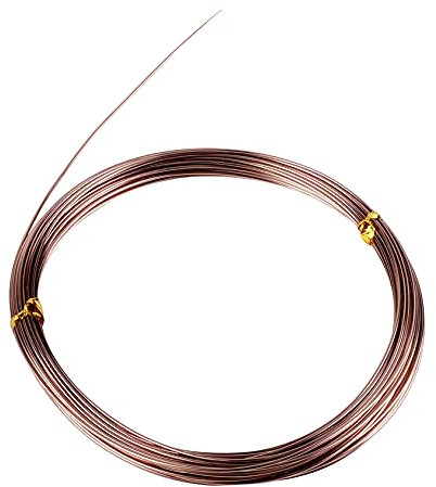 Craft Wire 1mm 10m Anodized Silver Aluminum Wire for Bead Making Art Craft DIY Embellishment Decoration Florist Supplies (Brown)