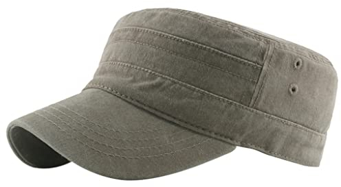 CheChury Cap im Military-Stil aus Robustem Army Cap Männer Herren Kappe MilitärBaumwoll Canvas Verstellbar Baseball Cap Armee Militär Corps Hut Kappe Visier Unisex
