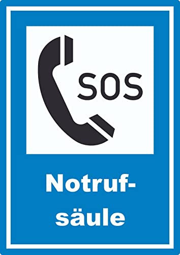 Notrufsäule Aufkleber A6 (105x148mm)