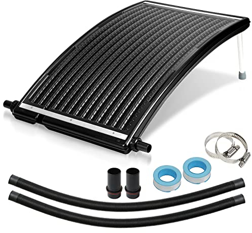 Tubiaz Pannello solare per riscaldamento per piscina, 110 x 69 x 14 cm, contenuto di 15 l, portata 10.000 l/h, attacco Ø 38 mm, impianto solare per acqua calda e giardino, piscina