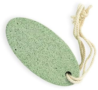 Nat Habit Back to Natural Secrets Everyday Original Bimsstein für die Fußpflege, ergonomisches Design, peelt abgestorbene Haut, macht Füße und Knöchel weich (Einzelpackung) (1 Stück), Grün / Grau