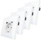 4 paquete CNBINGO Enchufe puertos USB (Tipo-C y Tipo-A 3.1 Amp total) - Enchufe de pared de contacto de protección de diseño simple con marco de vidrio - Toma USB de empotrar en blanco
