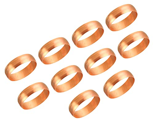PATIKIL 28mm Tube OD Compression Manchons Embouts, 50 Lot cuivre Embout Raccord Compression Raccord Assortiment Kit pour Air Eau Gaz