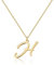 Halskette mit Initial in 18 Karat Gold H - Personalisierter Buchstaben-Schmuck für Frauen, handgefertigter Edelstahlanhänger, Geschenk für Geburtstag, Weihnachten, Abschluss, Valentinstag, Muttertag