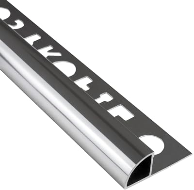 Alu Viertelkreis Profil Fliesenschiene silber poliert L270cm 8mm