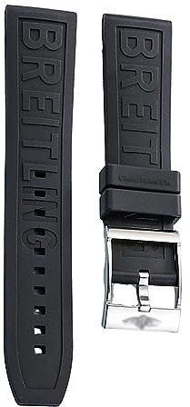 dayeer Für Breitling Navitimer Avenger Silikon-Uhrenarmband mit Dornschließe, 22 mm, 24 mm, schwarzes dunkelblaues Armband (Color : Black pin buckle, Size : 24mm)