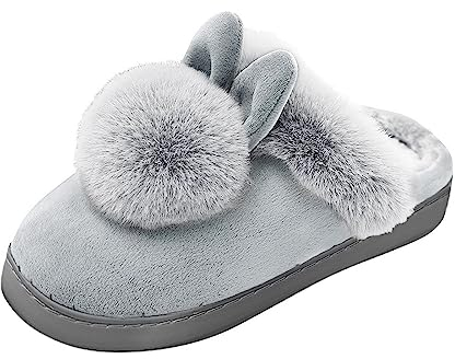 Häschen Hausschuhe Mädchen Süße Winter Pantoffeln Plüsch Wärme Weiche Cute Tiere Hausschuhe Kuschelige Home rutschfeste Bequeme Memory Foam Slippers Cartoon Häschen Plüschschuhe Damenhausschuhe