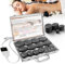 Professional Hot Stone Warmer, Massage Stone Warmer Set, Portable Electric Hot Stone Massage Set, 20 Pieces Hot Massage Stones Made of Basalt-Lymphatic Drainage, for Relaxation, Spa Treatment