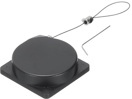 QUARKZMAN Câble de Sécurité Rétractable avec Serrure, Câble Antivol à Télécommande avec Adhésif Double Face pour TV, DVD, Téléphone Portable, 1 Ensemble Noir de 39,37 de Longueur