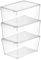 Viwares Kühlschrank Organizer mit Deckel | 3 er Set | Hochtransparente Aufbewahrung für Wurst, Obst & Gemüse | Aufbewahrungsbehälter zum Frischeerhalt | 20 x 32,5 x 14 cm | Geruchsdicht