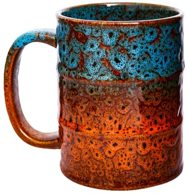 hengshukeji Beer Mugs-Coffee Mug,Large Ceramics Coffee Mugs,600ml/20oz,Extra Large Tea and Coffee Cup for Office and Home,Microwave and Dishwasher Safe (Red)