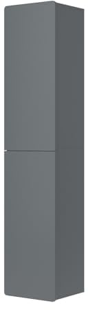 Vicco Badschrank Izan, Badezimmerhochschrank, Grau, 36.6 x 171.6 cm