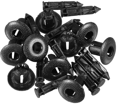Motoforti Frontstoßstangen-Kühlergrill-Luftabweiserstützclip, für Volvo S40 2000-2012, Kunststoff, Nr. 3533394/9046707076C0, Schwarz, 10 Stück