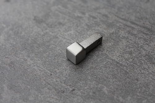 10x Edelstahlschiene Quadratprofil gebürstet Fliesenschiene L250cm V2A (Eckstück 8mm)