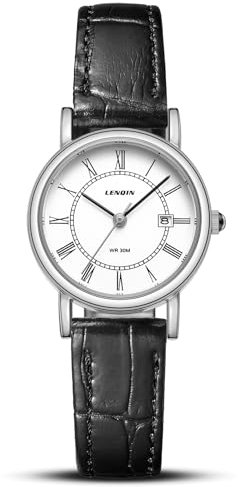 Uhr Damen Armbanduhr Damen Uhr mit Großen Ziffern Analog Quarzuhr für Frauen mit Lederband