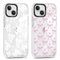 Yirlbey 2 Stück für iPhone 13 / iPhone 14 6,1 Zoll Hülle, Transparent Handyhülle mit Schleifen Fliege und Herz Aesthetic Muster Design Mädchen Frauen Clear Case, Durchsichtig Dünn TPU Stoßfest Cover