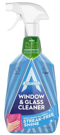 Astonish Nettoyant pour vitres et vitres, végétalien et sans cruauté envers les animaux, 750 ml, eucalyptus et citron