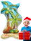 Palmier gonflable,Ballons palmiers - Ballons gonflables en feuille d'aluminium avec palmier | Accessoires photo sur le thème hawaïen, décorations de fête tropicales pour la maison, les fêtes,