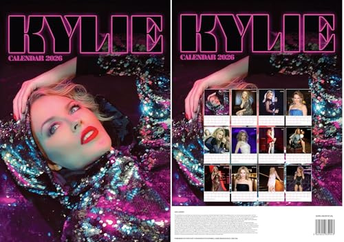 Kylie Kalender 2026, A3, 30 x 42 cm, 12 Monate tolle Fotografie, RR